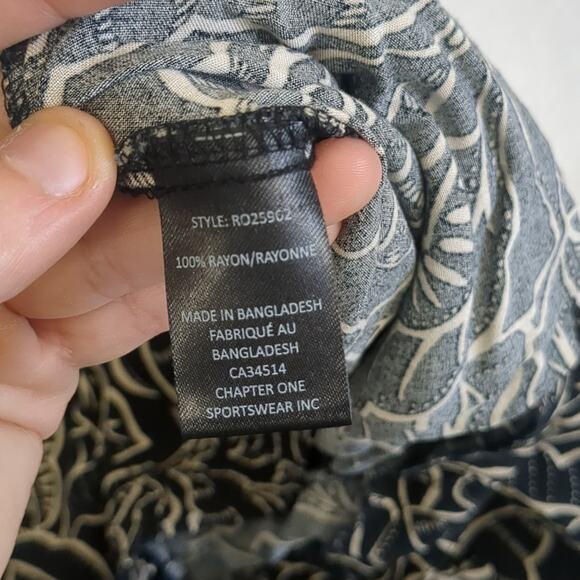 Meg & Margot Black and Gold Patterned Pants rayon size XL - Picture 3 of 5